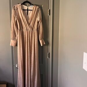 Baltic Born Shimmering Gold Maxi Dress